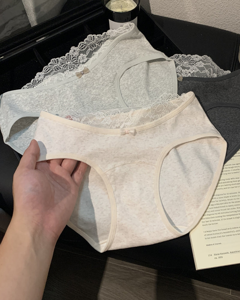 Comfortable Sexy Lace-trimmed Soft Cotton Panties