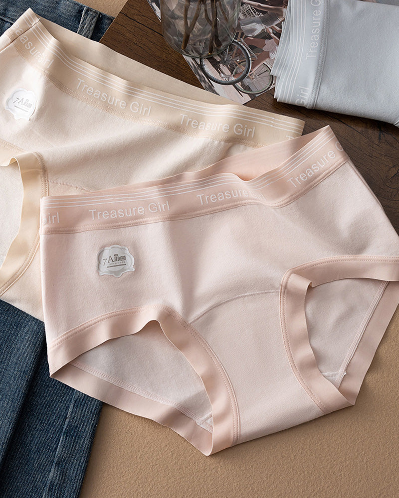 Five-Pack Cotton Seamless Breathable Panties