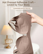 Women's Wire-free Padded Push-up Seamless T-shirt Bra