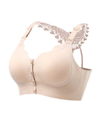 Seamless Front-closure Push-up Butterfly Back Bra