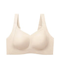 Women's Wire-free Seamless Double-layer Lifting Shoulder Straps Full Cup Push-up Jelly Bra