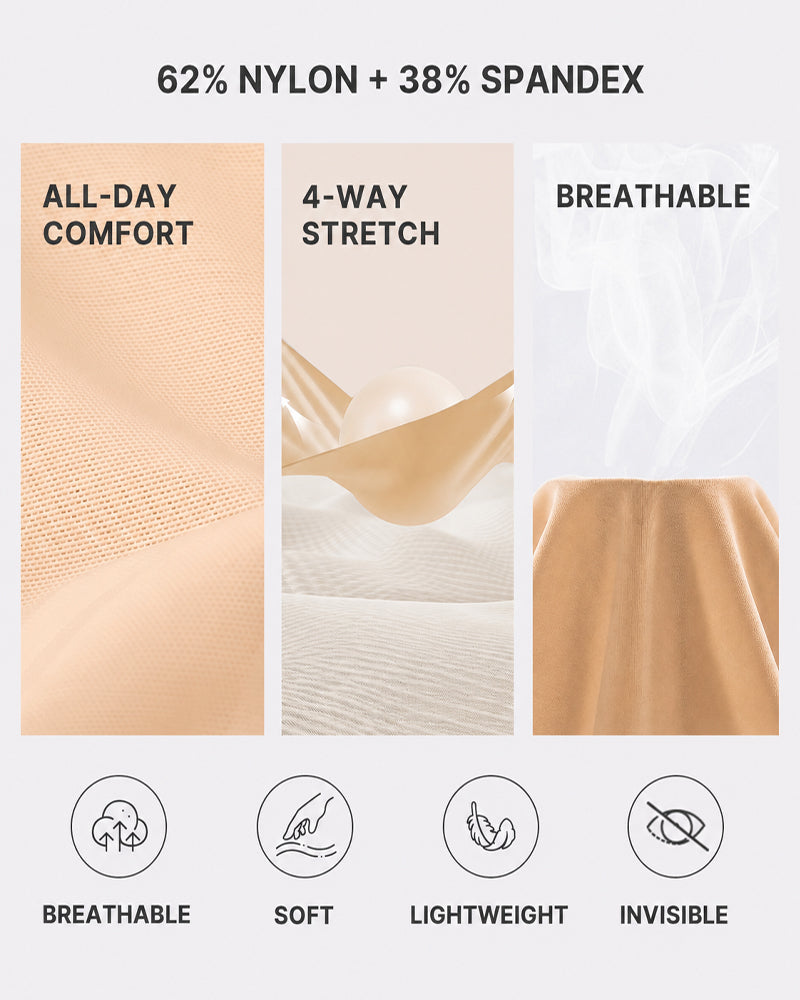 High Waist Tummy Control X-shaped Mesh Breathable Shaping Shorts
