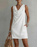 Casual Solid Color Sleeveless Dress