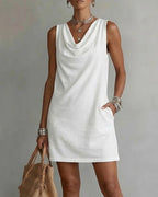 Casual Solid Color Sleeveless Dress