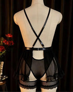 Sexy Deep V Neck Lace Backless Teddies Lingerie