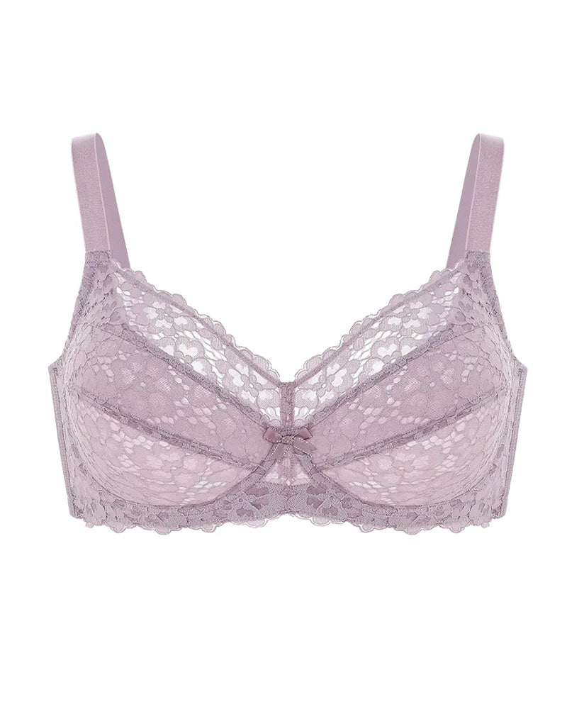 Plus Size Floral Lace Full Cup Bra