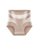 Women's High-Waisted Mesh Panel Elastic Breathable Seamless Invisible Panties