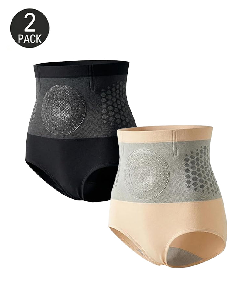 Two Pack High Waist Elastic Tummy Control Shaping Panties