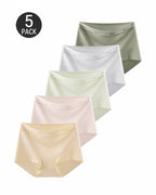 Five-Pack Mid Waist Pure Cotton High Elasticity Breathable Briefs
