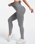 Women's Solid Color Elastic High-Waisted Comfortable and Breathable Sports Leggings
