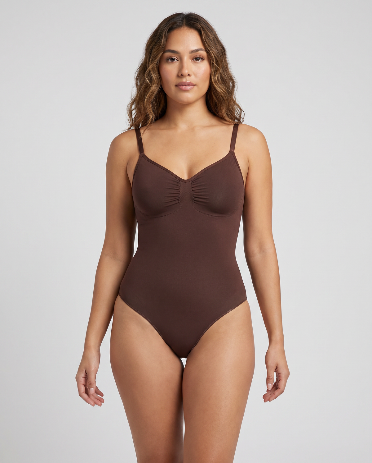 Bequemer Cami Body Shaper – Coffee, Vorderansicht