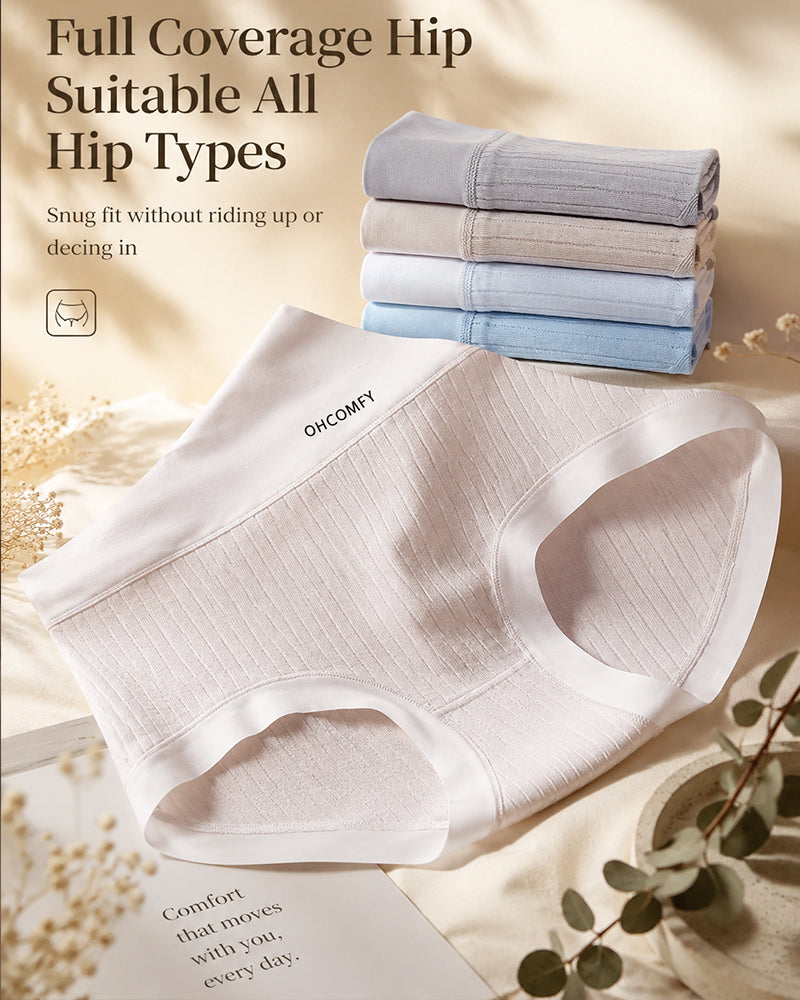Five-pack Cotton Antibacterial Seamless Breathable Briefs