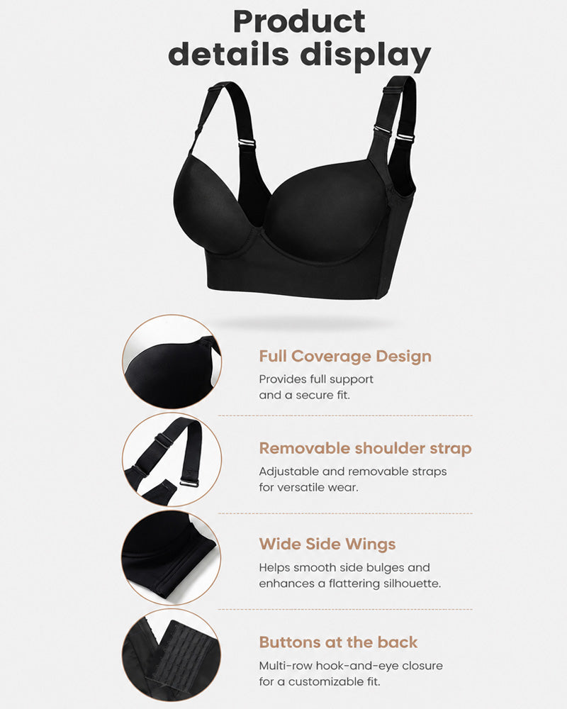 Women's Extra Firm High Compression Full Cup Push Up Bra