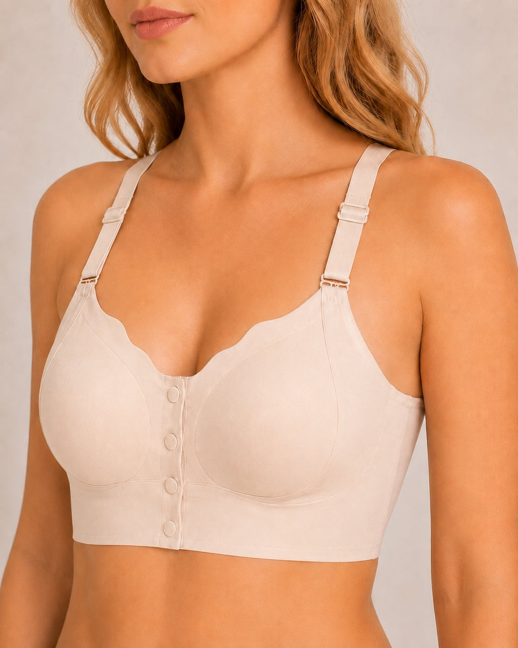 Seamless Front-closure Push-up Butterfly Back Bra