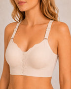 Seamless Front-closure Push-up Butterfly Back Bra