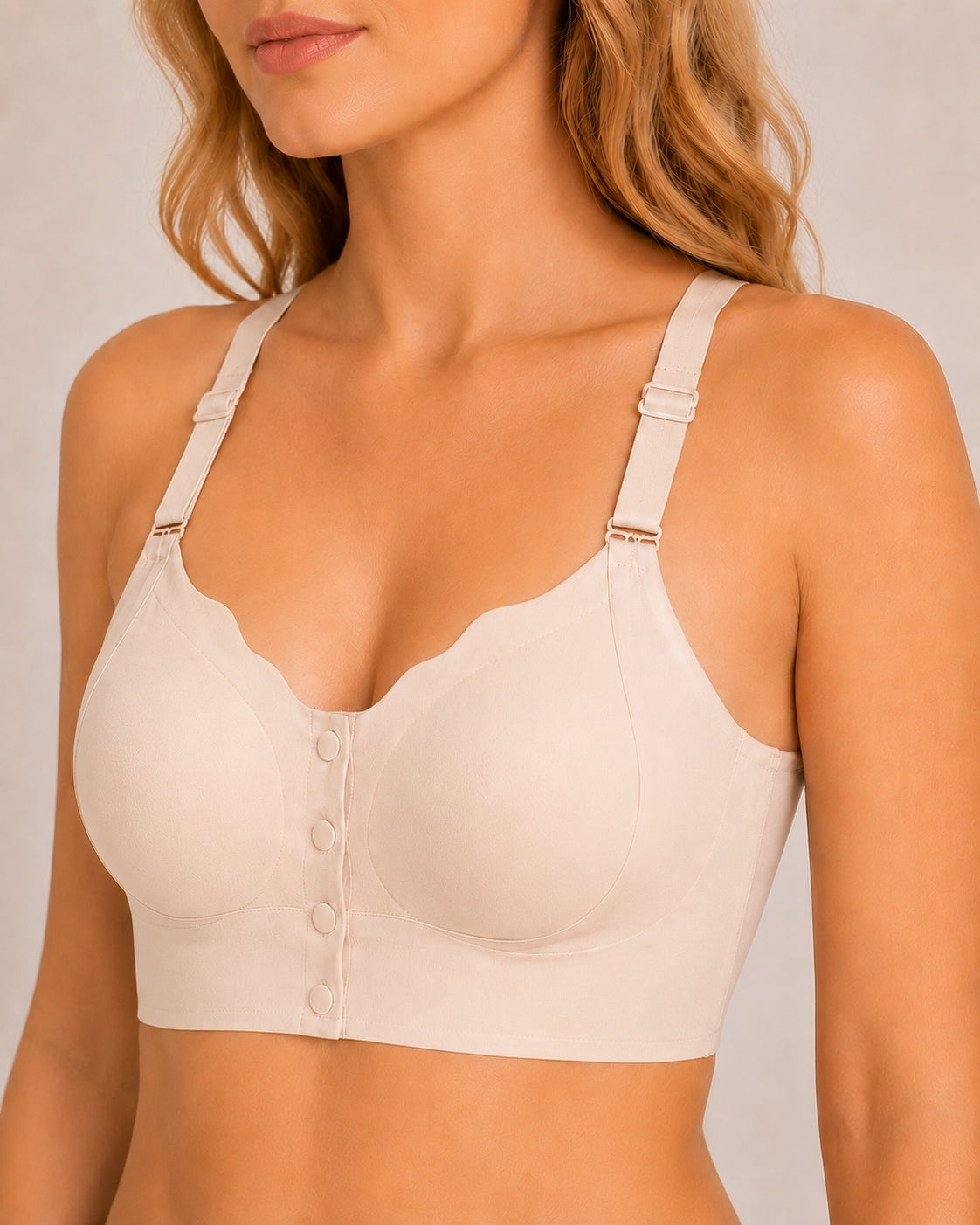 Seamless Front-closure Push-up Butterfly Back Bra