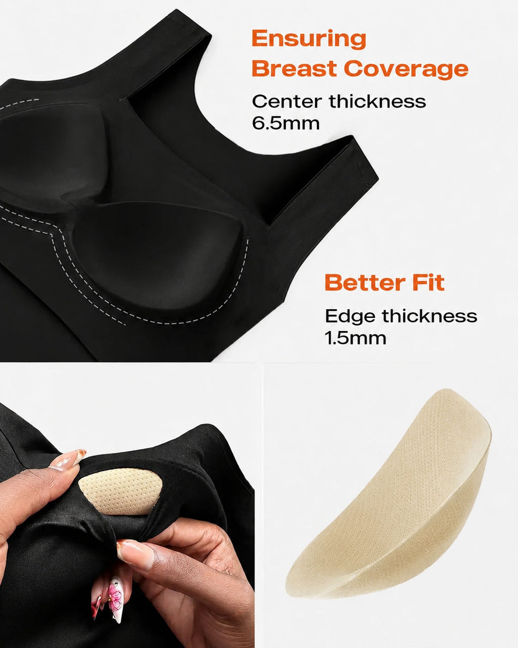 High Strechy Seamless U Neck Built-in Bra Tank Tops