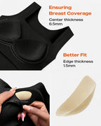 High Strechy Seamless U Neck Built-in Bra Tank Tops