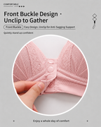 Three-Pack Front-Close Jacquard Full Cup Wire-Free Seamless Bra
