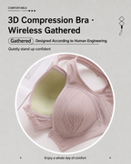Three-Pack Front-Close Jacquard Full Cup Wire-Free Seamless Bra