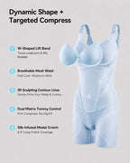 Ultra-thin Breathable Seamless Tummy Control Easy-to-Wear Bodysuit Shapewear