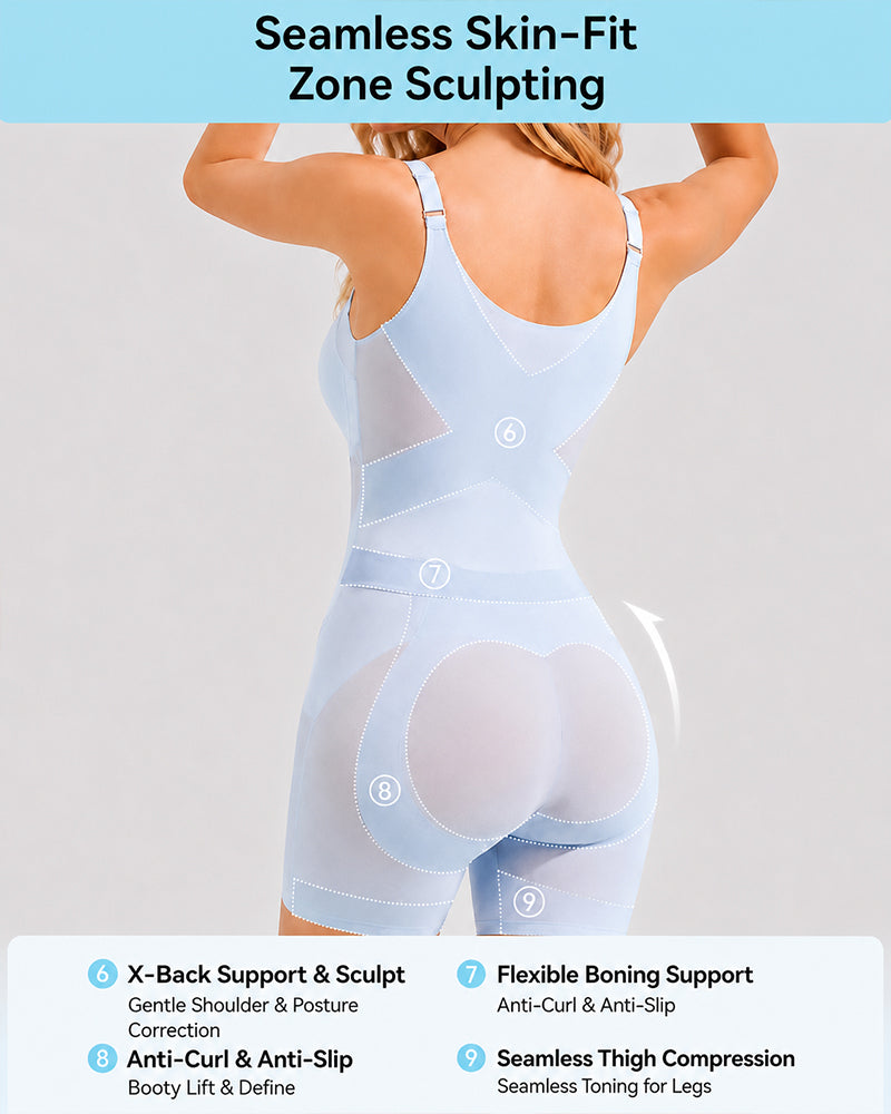 Ultra-thin Breathable Seamless Tummy Control Easy-to-Wear Bodysuit Shapewear