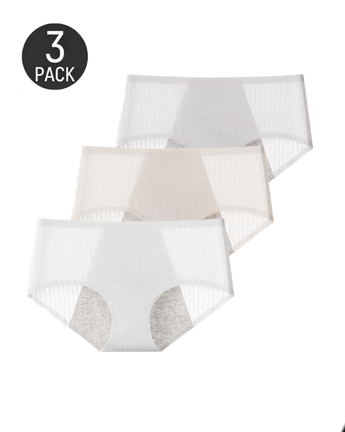 3-Pack Ice Silk Seamless Elastic Leak-proof Menstrual Panties
