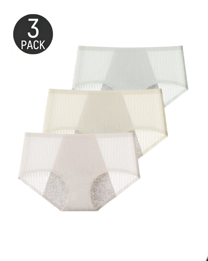3-Pack Ice Silk Seamless Elastic Leak-proof Menstrual Panties