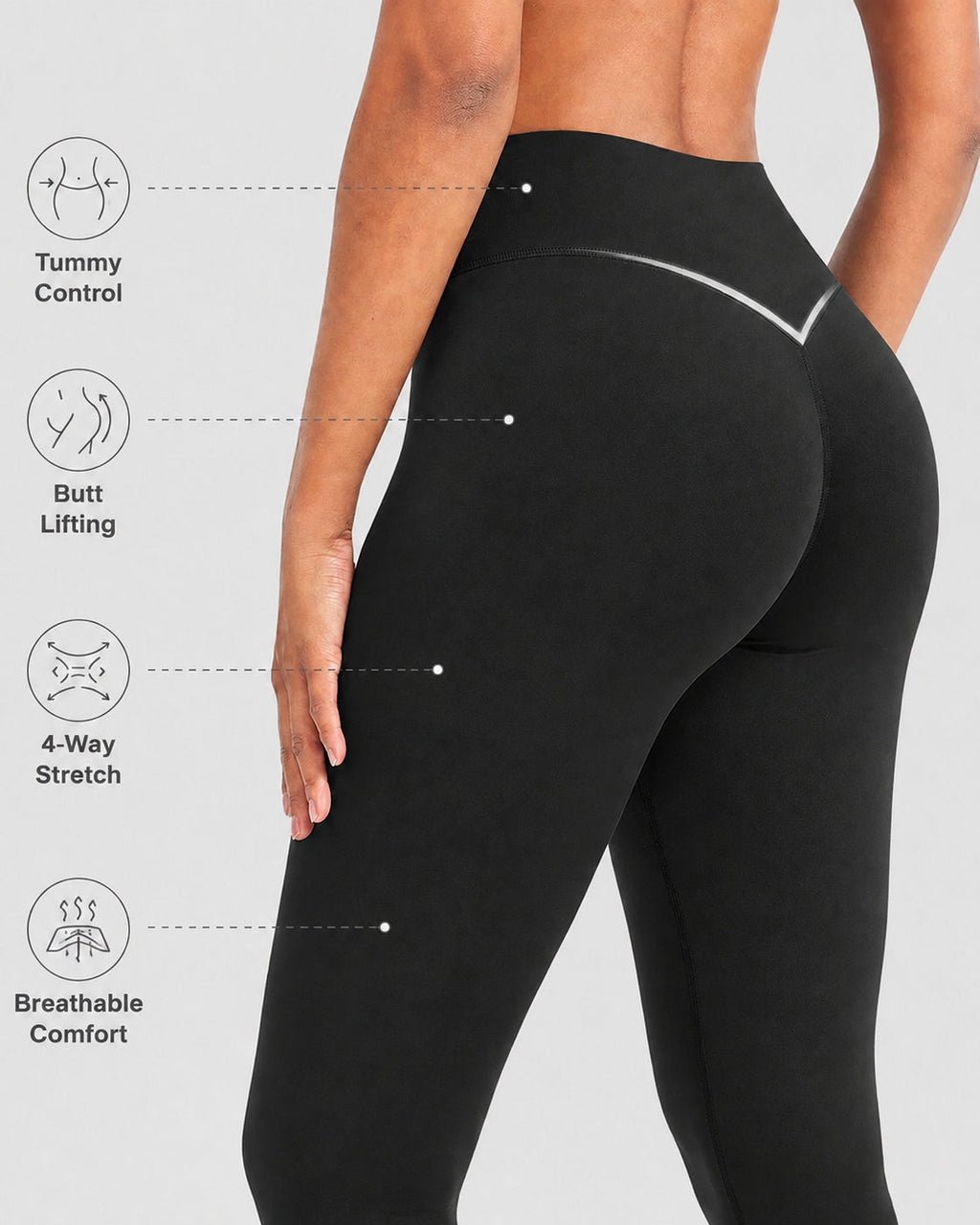 Seamless High Waist Tummy Control 7/8 Stretch Yoga Pants