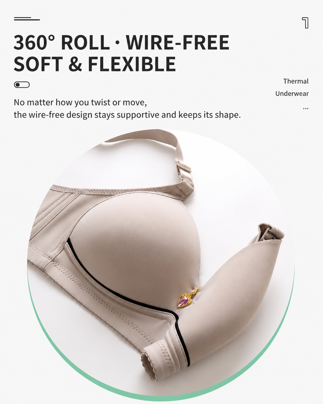 3-Pack Wire Free Comfortable Breathable Push Up Bra