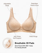 Ultra Thin Deep V Seamless Breathable Wire-Free Jelly Bra