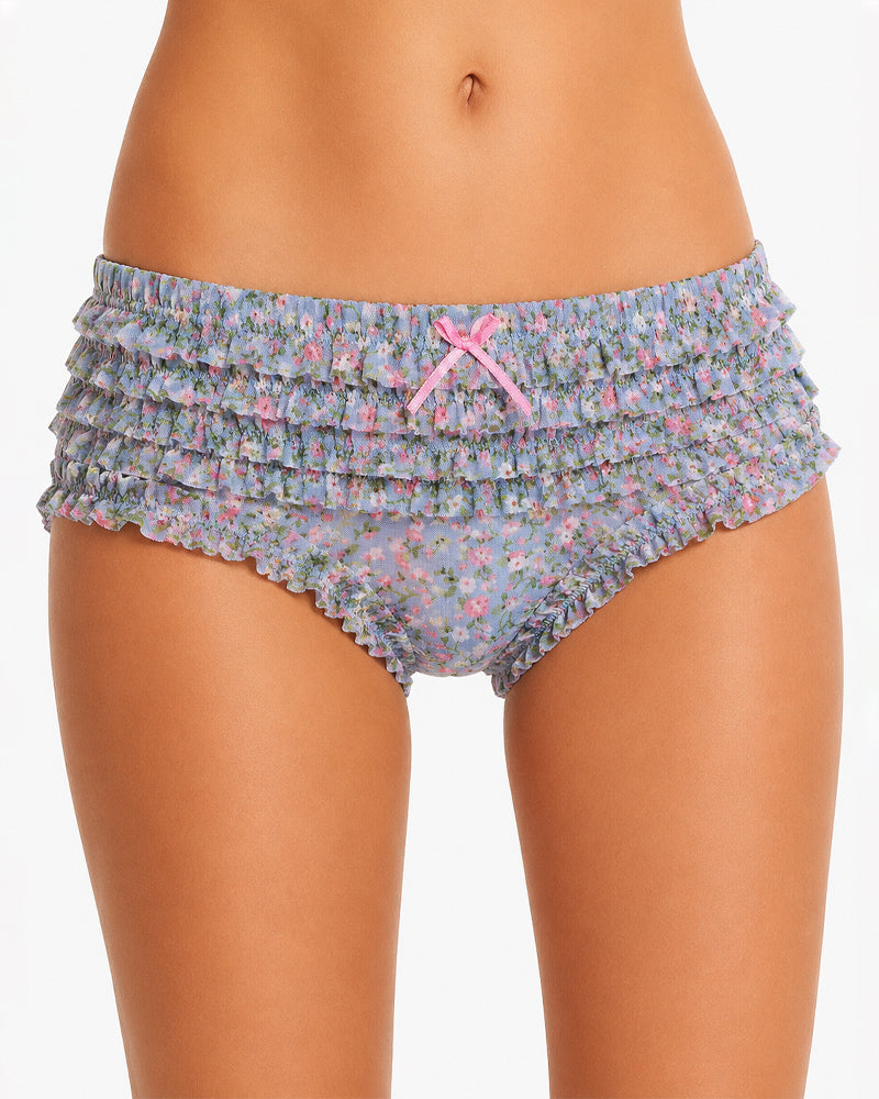 Floral Lace Ruffle Breathable Panties