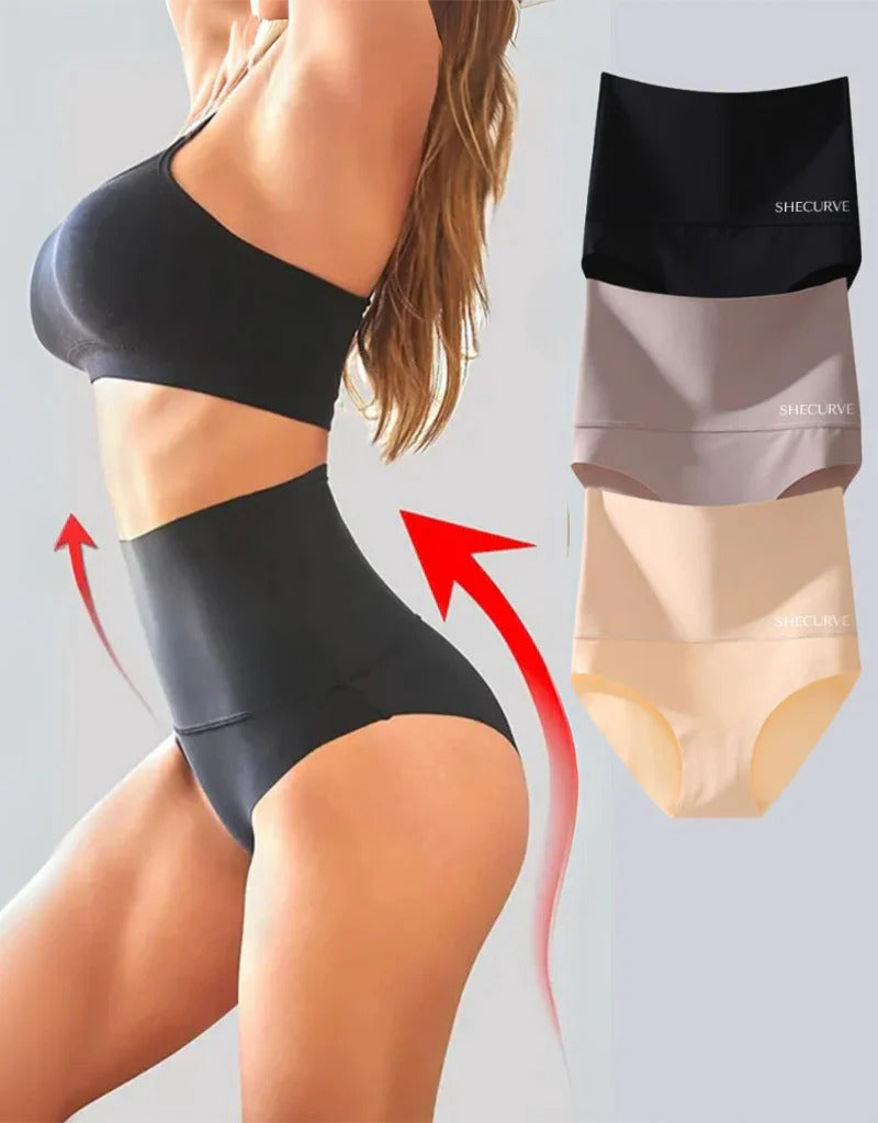 3-Pack High Waisted Tummy Control Brief Panties