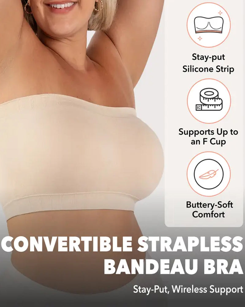 Convertible Strapless Seamless Non-slip Bandeau Bra