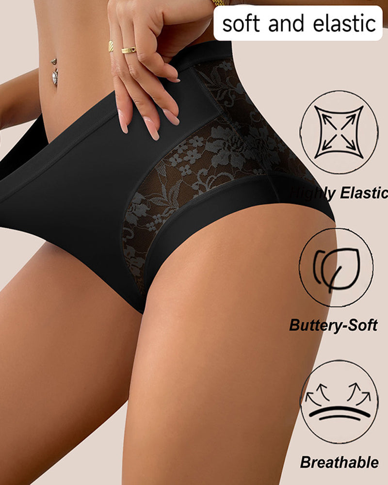 Mid-waisted Sexy Lace Seamless Breathable Comfortable Panties