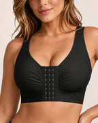 Women's Front-Closure Wire-Free Adjustable Shoulder Strap Shaping Bra