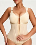 Women's Zipper and Hook Double Compression Seamless Wire-Free Shapewear