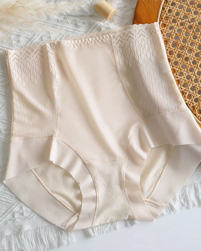 High-waisted Tummy-control Breathable Ice Silk Seamless Panties