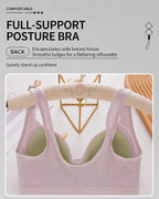 Three-Pack Front-Close Jacquard Full Cup Wire-Free Seamless Bra