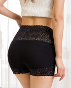 High-waisted Lace Seamless Breathable Tummy Control Antibacterial Crotch Shaping Shorts