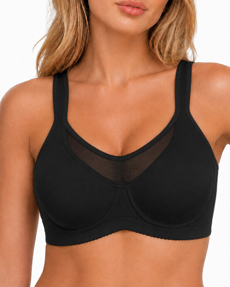 Full-Cup Plus Size Underwire Support Unpadded Bra