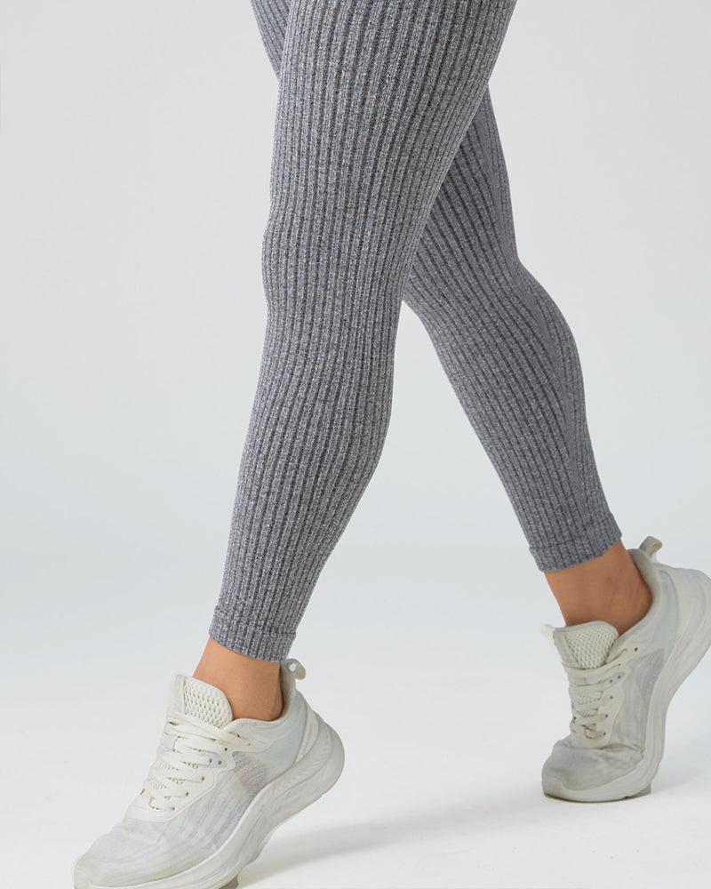 Women's Solid Color Elastic High-Waisted Comfortable and Breathable Sports Leggings