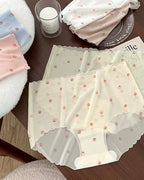 Six-pack Ice Silk Seamless Breathable Print Panties