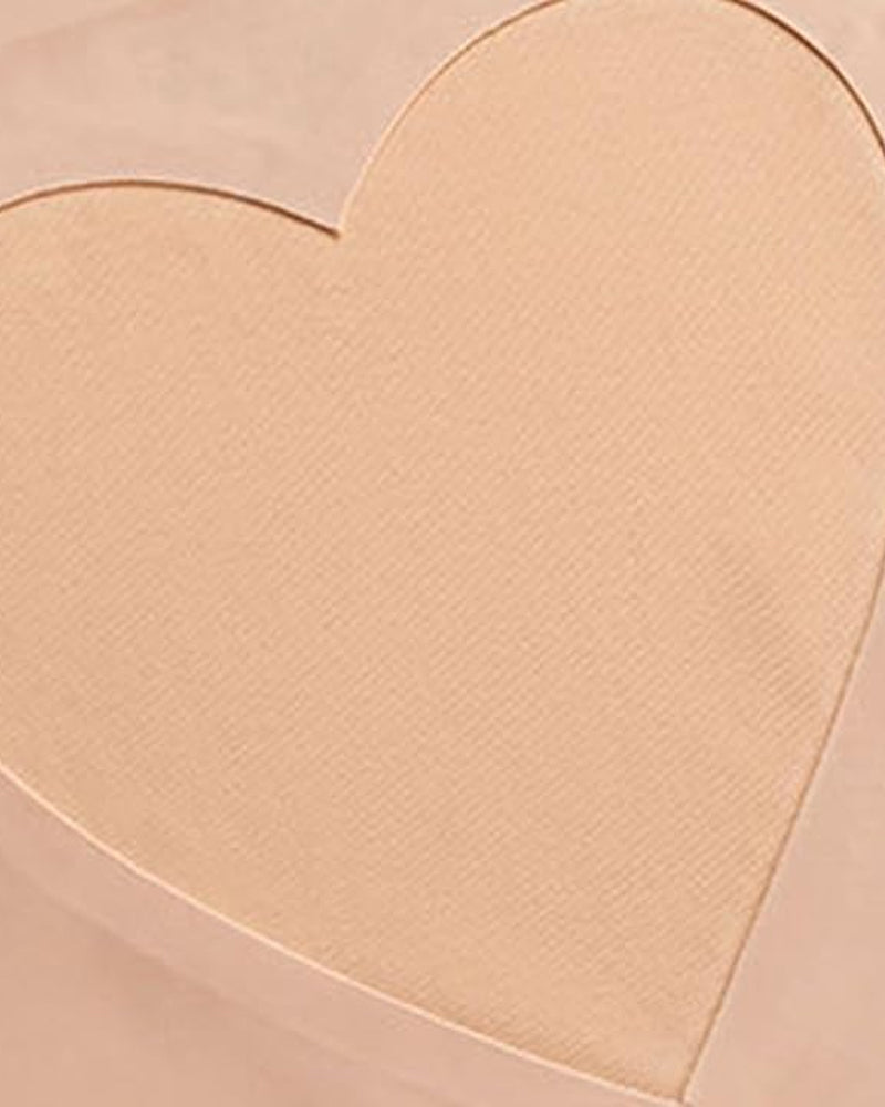 Sheer Mesh Sexy Heart-shaped Cutout Stretchy Seamless Panties