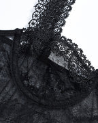 Sexy Lace See-through Underwire Shaping Bodysuit Lingerie