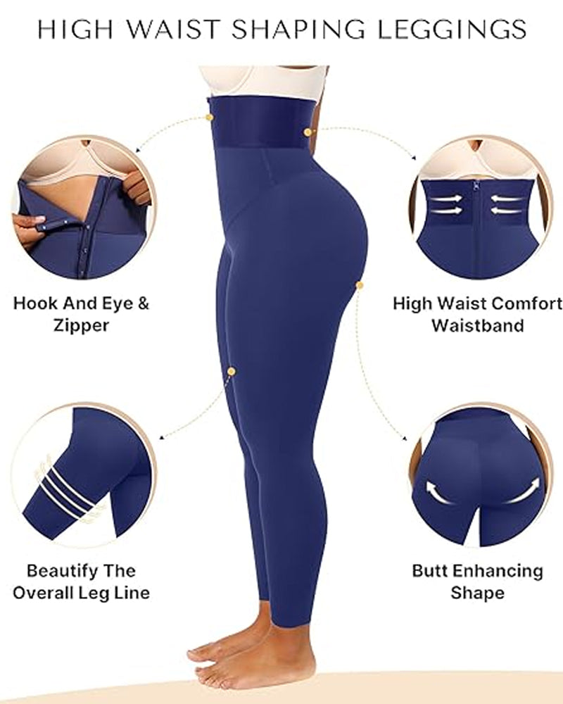 Women's High-Waisted Shaping Elastic Waist Belt Tight Yoga Pants