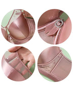 Satin Mesh See-through Patchwork Underwire Plus Size Push-up Bra