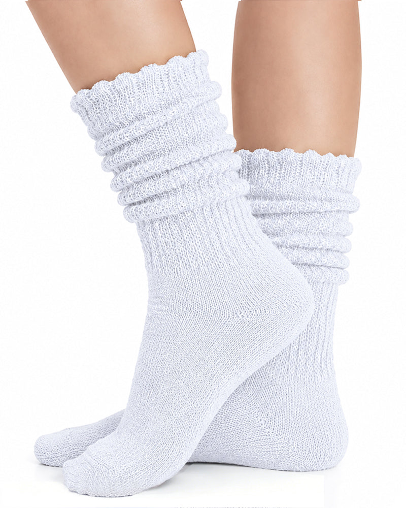 6-Pair Women's Bamboo Fiber Cable Knit Socks