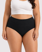 Plus Size High Waist Pure Cotton Breathable Elastic Briefs