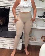 Shaping Elastic High-Waisted Tummy Control Hip Lifting Invisible Leggings